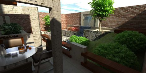 طراحی حیاط منزل مسکونی
