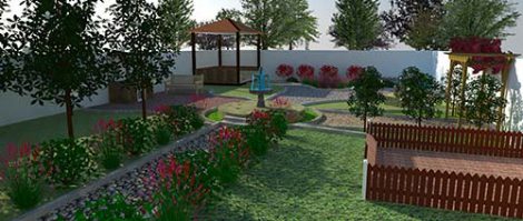 طراحی و محوطه سازی حیاط خانه