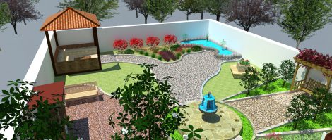 طراحی و محوطه سازی حیاط خانه