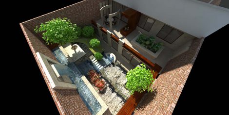 طراحی حیاط منزل مسکونی