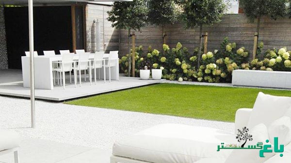 طراحی مدرن حیاط