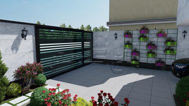 طراحی حیاط خانه آپارتمانی